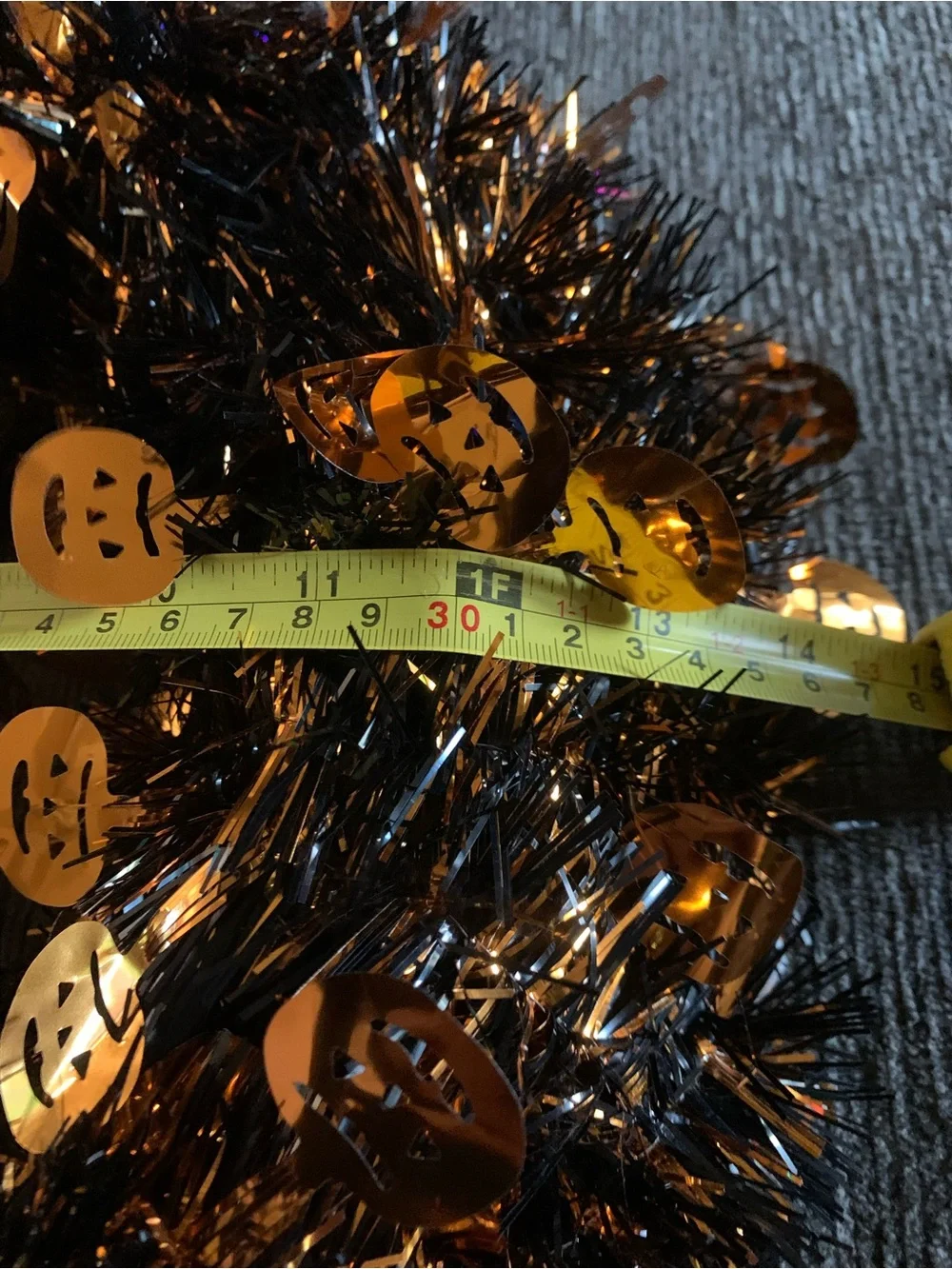 2 Halloween Pumpkin Wreath - Orange and Black Holiday Door Decor